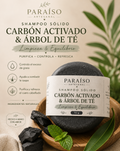 Shampoo Sólido Purificante Carbón Activado & Árbol de Té